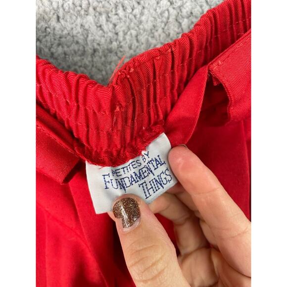 Petites By Fundamental Things Womens Skirt Size 4 Red Vintage Polyester USA Made - Picture 4 of 12